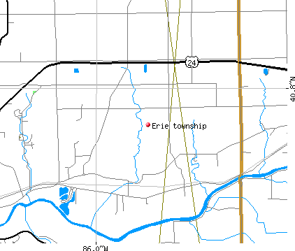 Erie township, IN map