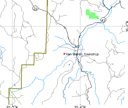 Van Buren township, AR map