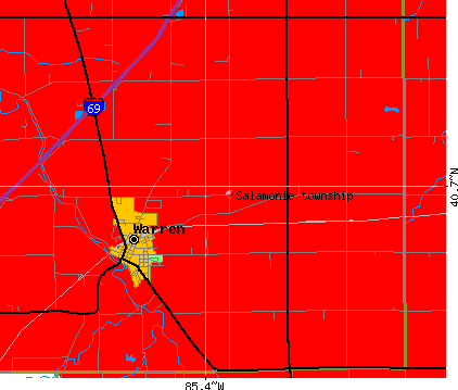 Salamonie township, IN map