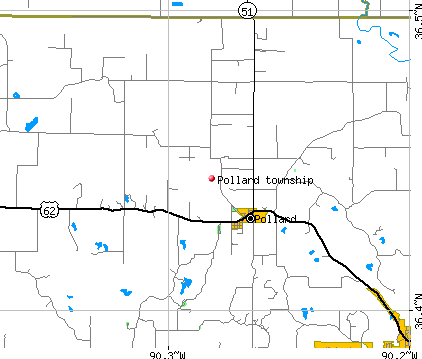 Pollard township, AR map