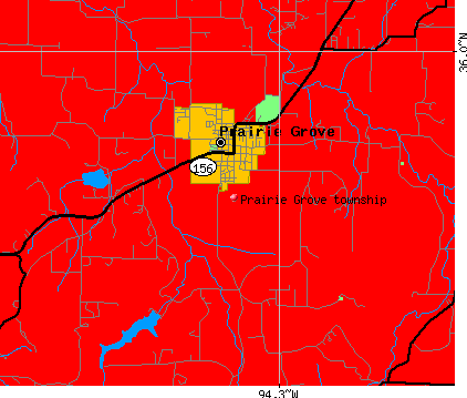 Prairie Grove township, AR map