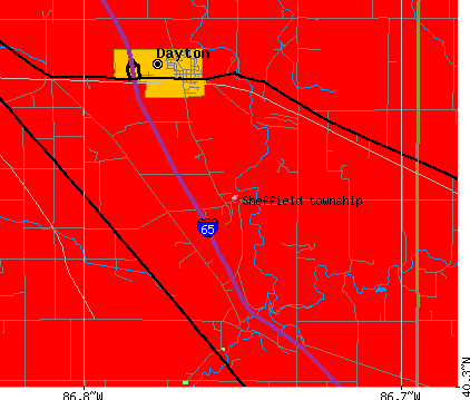 Sheffield township, IN map
