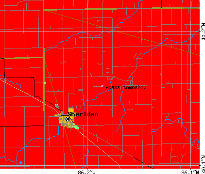 Adams township, IN map