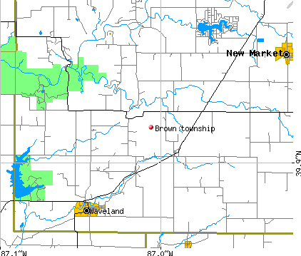 Brown township, IN map