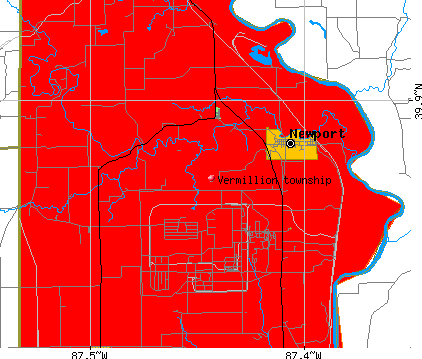 Vermillion township, IN map