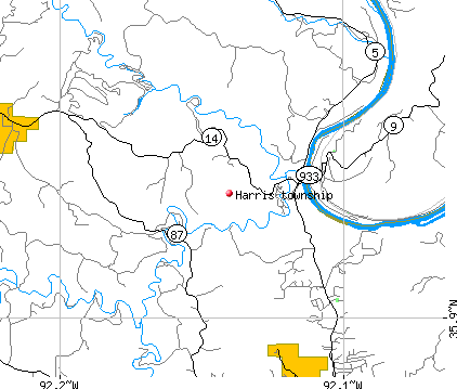 Harris township, AR map