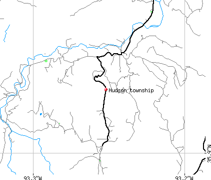 Hudson township, AR map