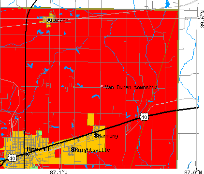 Van Buren township, IN map