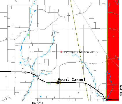 Springfield township, IN map
