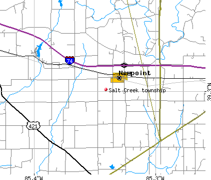 Salt Creek township, IN map