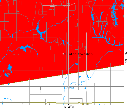 Linton township, IN map