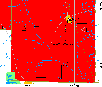 Lewis township, IN map