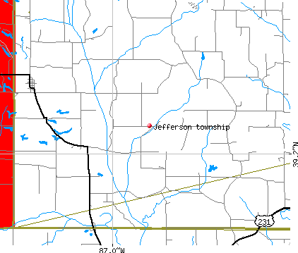 Jefferson township, IN map