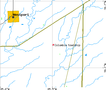 Columbia township, IN map