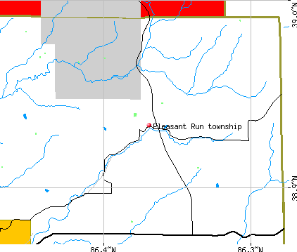 Pleasant Run township, IN map