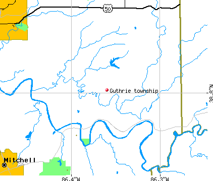 Guthrie township, IN map