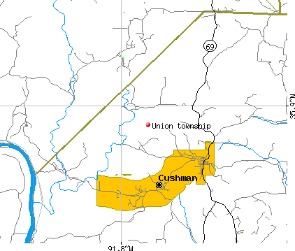Union township, AR map