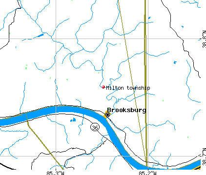 Milton township, IN map