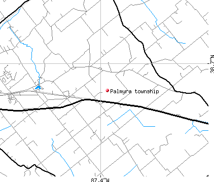 Palmyra township, IN map