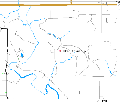 Baker township, AR map