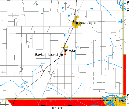 Barton township, IN map