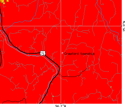 Crawford township, AR map