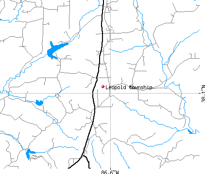 Leopold township, IN map
