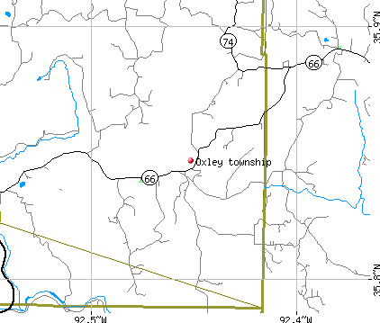 Oxley township, AR map