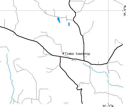 Timbo township, AR map