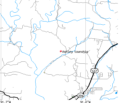 Ashley township, AR map