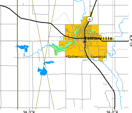 Estherville township, IA map