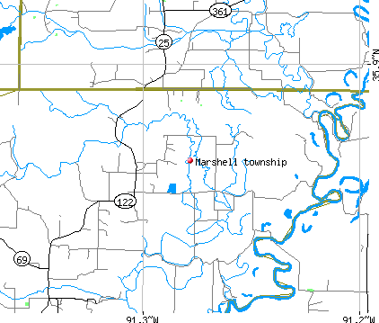 Marshell township, AR map