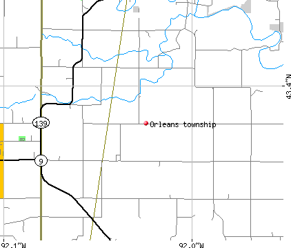Orleans township, IA map