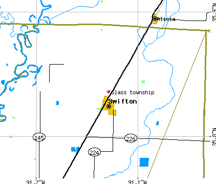 Glass township, AR map