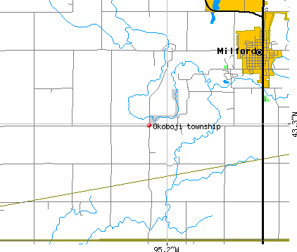 Okoboji township, IA map