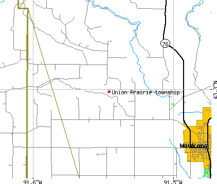 Union Prairie township, IA map