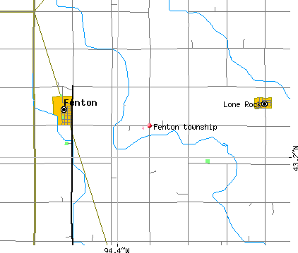 Fenton township, IA map