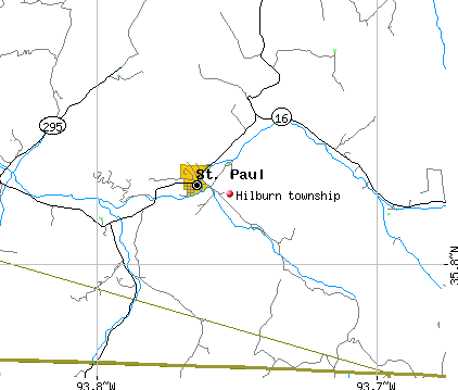 Hilburn township, AR map