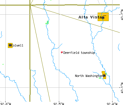 Deerfield township, IA map
