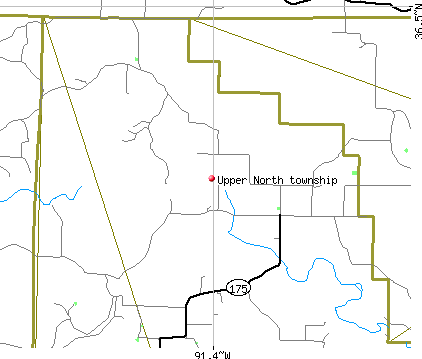 Upper North township, AR map