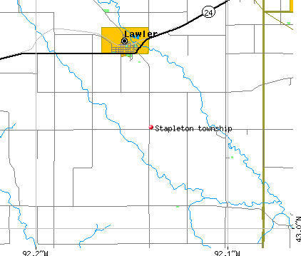 Stapleton township, IA map