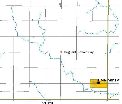 Dougherty township, IA map