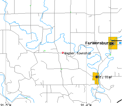 Wagner township, IA map