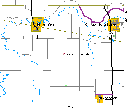 Barnes township, IA map