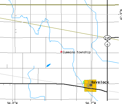 Cummins township, IA map