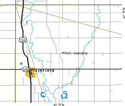 Polk township, IA map