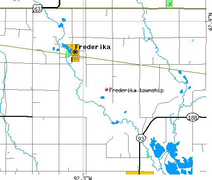 Frederika township, IA map