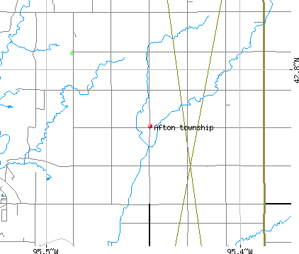 Afton township, IA map