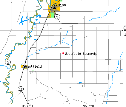 Westfield township, IA map