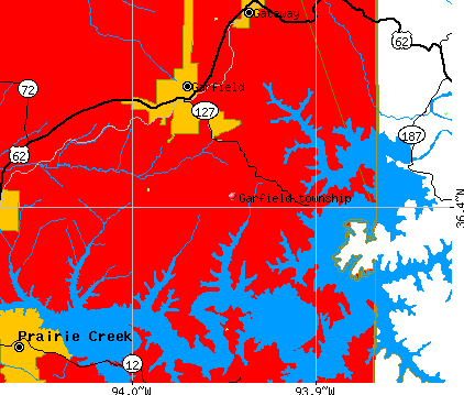 Garfield township, AR map